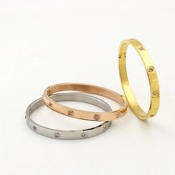 Luxury bangle bracelet cubic zircons 8mm