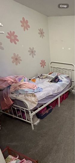 Twin bed frame with mattress