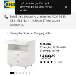 IKEA Changing Table with Drawers