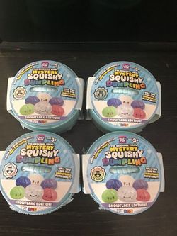 Rare Authentic Mystery Squishy Dumpling Snowflake Edition 4-Pack