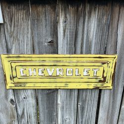 C10 VINTAGE CHEVROLET WALL GREAT CHRISTMAS GIFT ART 10”X30” METAL TAILGATE MANY COLORS AVAILABLE