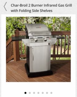 Char-Broil 2 Burner Infared Gas Grill With Folding Side Shelves