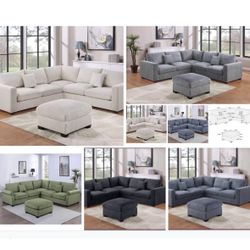 Sectional With Ottoman 99”X99”