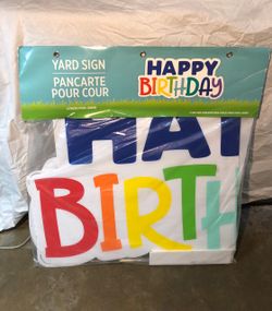 Happy Birthday Yard Sign Large