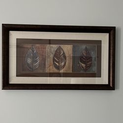 Framed Leaf Print (28 inches x 16 inches)