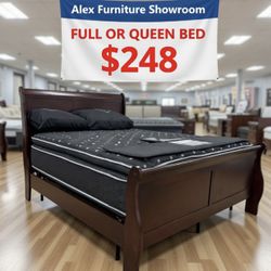 🔥 UNBEATABLE BED DEAL! 🔥  🛏 Full or Queen Bed Frame – Just $248!