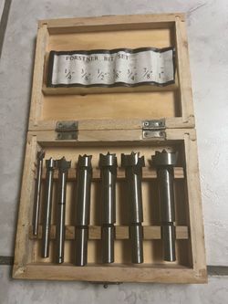 Vintage Forstner 7piece  Wood Boring Drill Bit Set 1/4”” to 1””