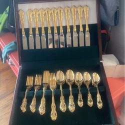 Gold Plated Silverware Set