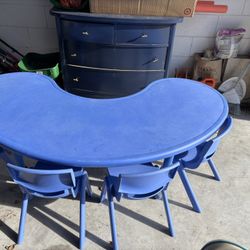 Blue Kidney Table 