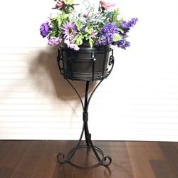 Fabulous Versatile Southern Living Metal Bucket With Wrought Iron Stand ... Check Out My Other Offers Too 