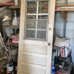 32” Hardwood Exterior Door.  Antique.