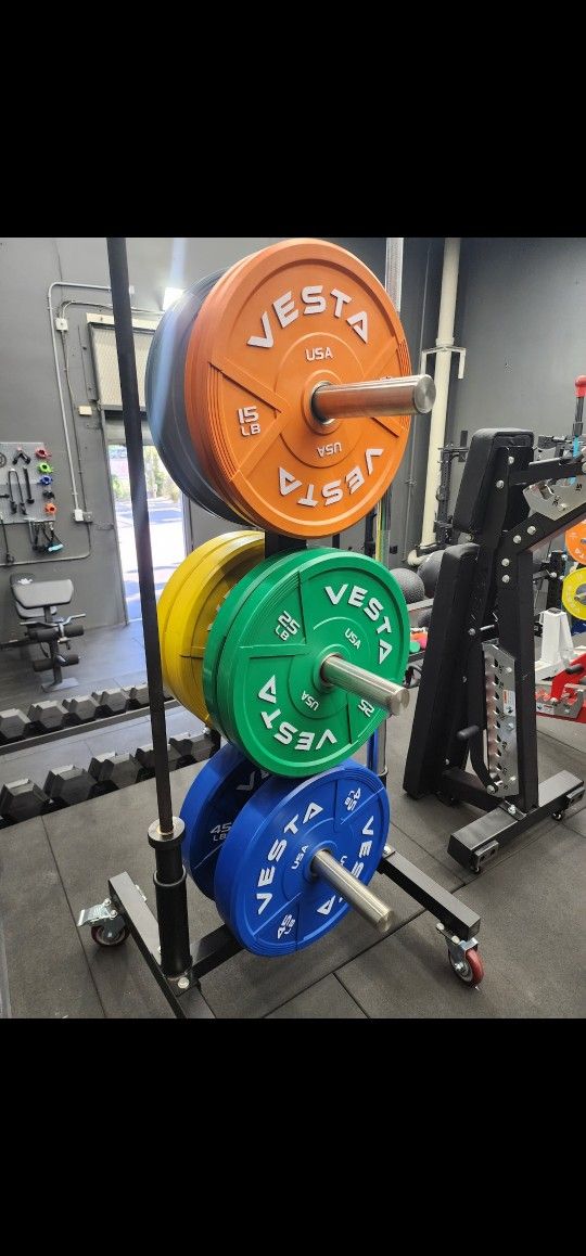 ๐ต๐ก๐ข๐ โช๏ธ COMPLETE COLOR BUMPER PLATES WEIGHT SET ( BRAND NEW IN THE BOX)