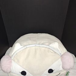 Squishmallows Nadine Fox Creme Pink Ear Muffs  20" Plush  Stackable Pillow