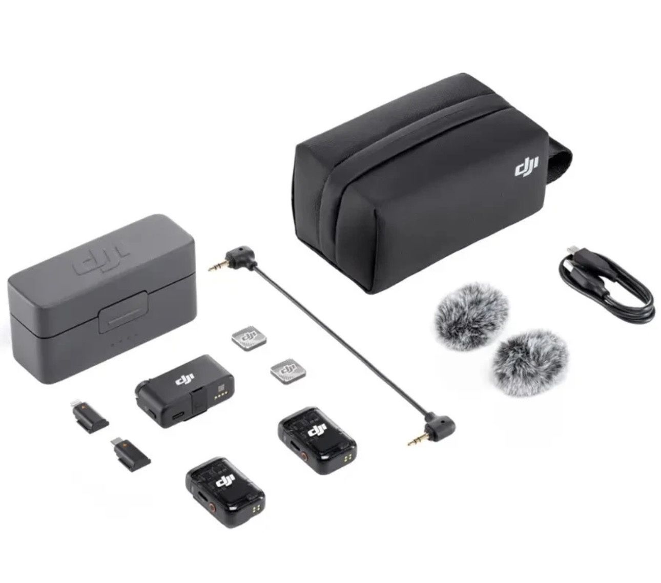 DJI Mic 2 Wireless Omnidirectional Microphone System W/ 2 Lavalier Mics