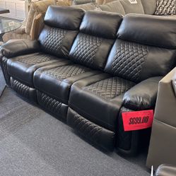 Power reclining sofa