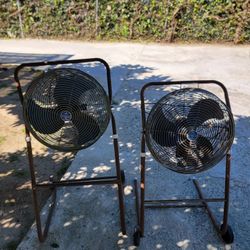 1950s Patton 24" Electric Seabreeze Roll-About Adjustable 2-Speed High Velocity Air Circulator Fans-2
