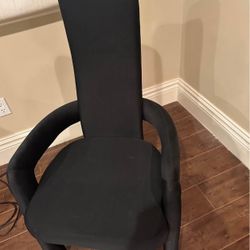 2 fabric chairs - two black armchairs - black chair