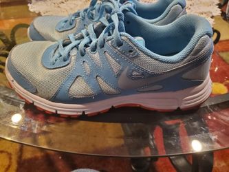 Light blue Nike shoes