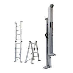 MURPHY LADDER 9 ft. Height 12 ft. Reach Aluminum Fully Compactable Multi-Position Ladder 375 lbs. Load Capacity Type IAA Duty Rating