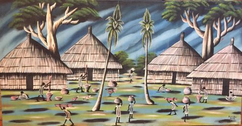 Original West African oil painting