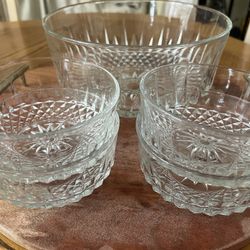 Vintage Glass French Bowls 