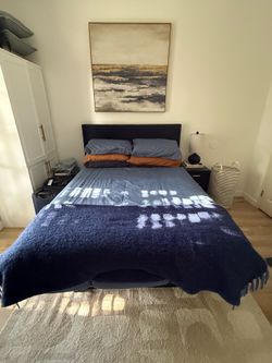 Adjustable Electric Mattress Base + Full Firm Mattress + Headboard