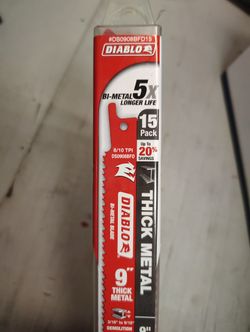 Diablo Blades 15 Pack For Sawzall