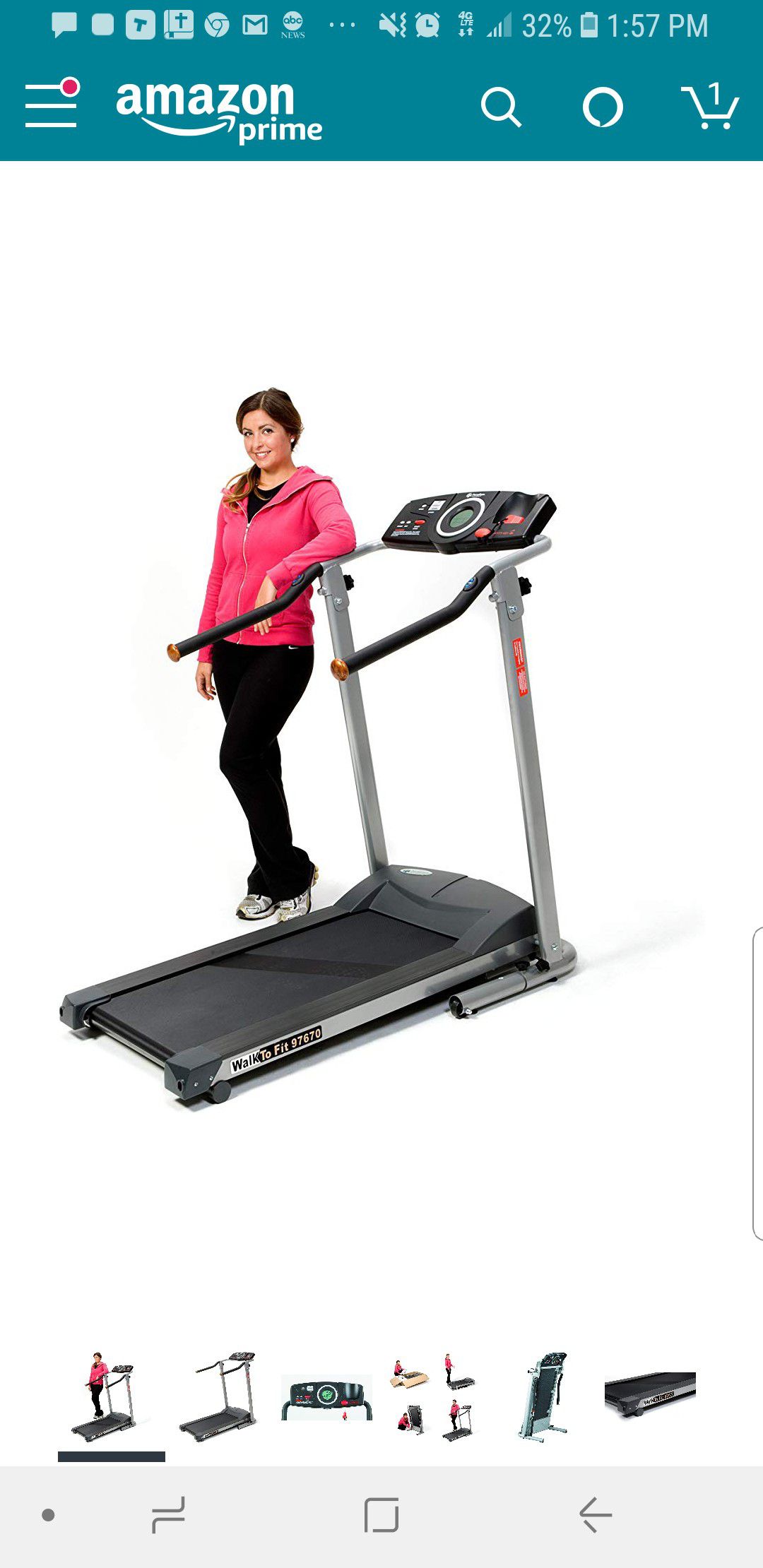 Exerpeutic TF900 high capacity Fitness electric treadmill
