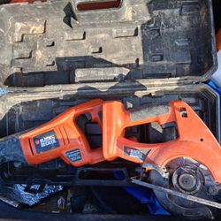 Black & Decker 18V cordless circular saw & Black & Decker Firestorm 14.4V cordless reciprocating saw 