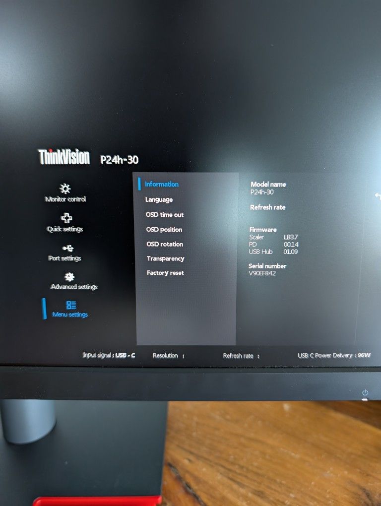 Lenovo Thinkvision P24H- 30 Monitor & Dock