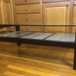 Brand New Two Layers Of Thick Glass Coffee Table 