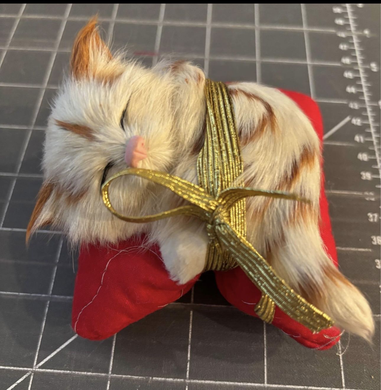 Cat kitten Feline faux stuffed display keepsake collectible gift