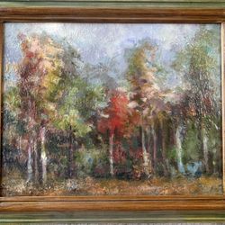 Autumn Forest Oil Painting 