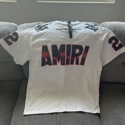 WHITE AMIRI DESIGNER T-SHIRT