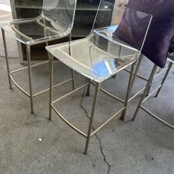 Acrylic Bar Height Stools (6) 