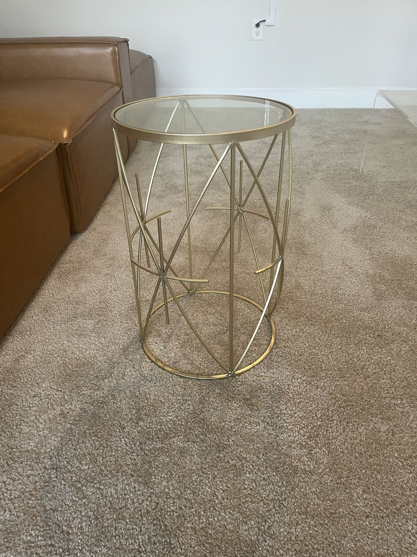 Brass End Table