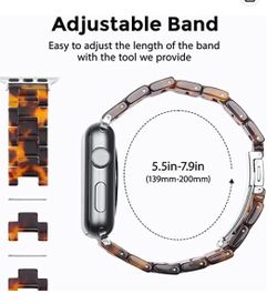 Resin Strap For Apple Watch Band 44mm 40mm 45mm 38mm 42mm 41mm