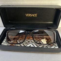 Versace | VE 4041B Sunglasses | Rhinestones | Black w Caramel