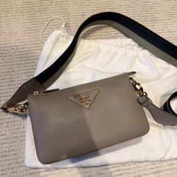 Prada Daino Soft Leather Crossbody Bag