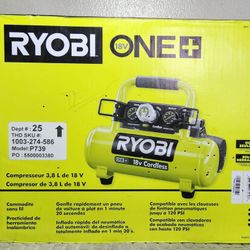 RYOBI 18V ONE+ Cordless 1 Gal. Portable Horizontal Air Compressor with 120 PSI Maximum Pressure (Tool Only)