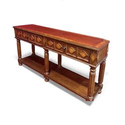 Vintage Solid Wood Console Table — Luxury Statement Piece