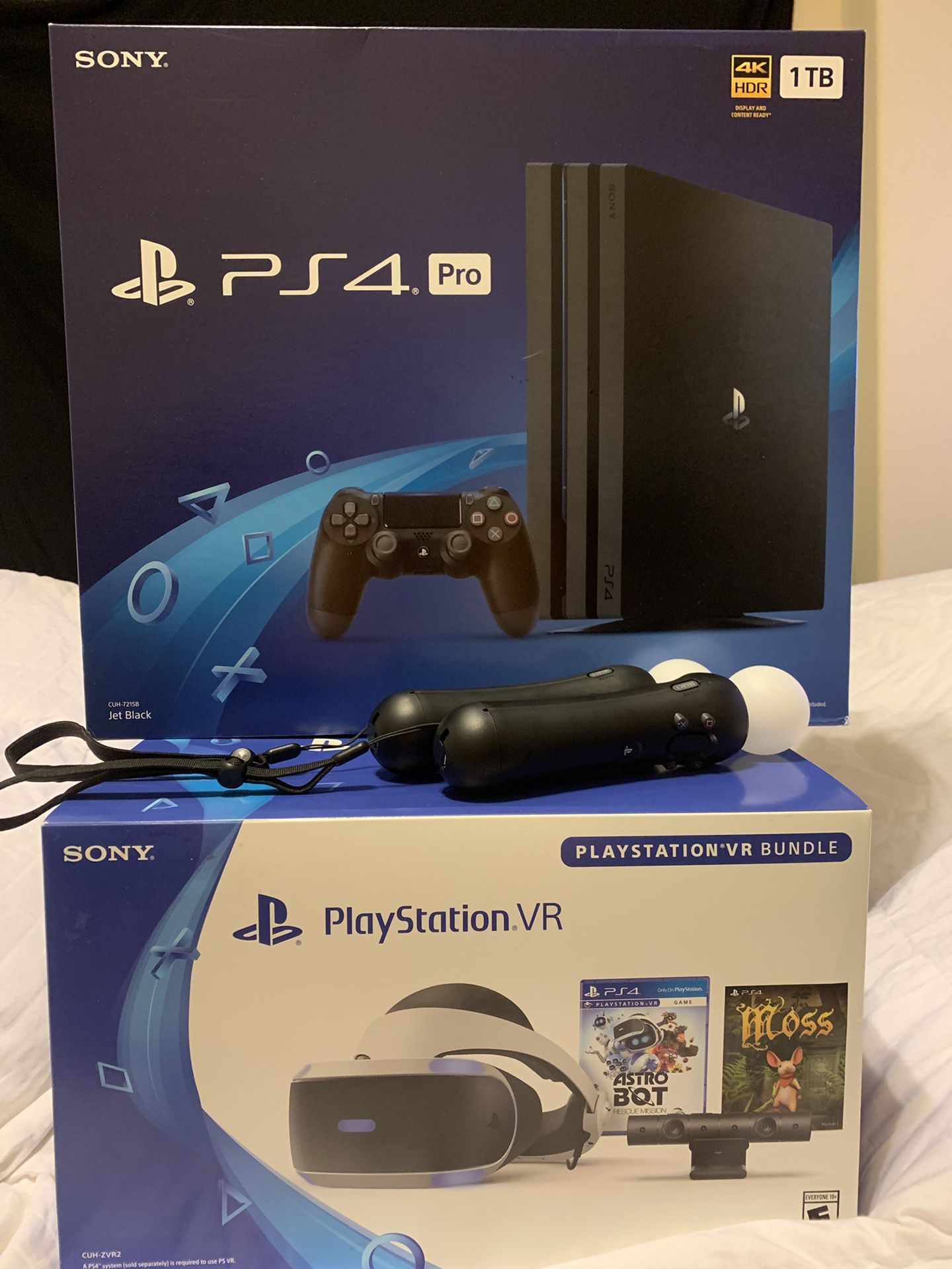 PS4 Pro and PS4 VR Headset Bundle (comes together)