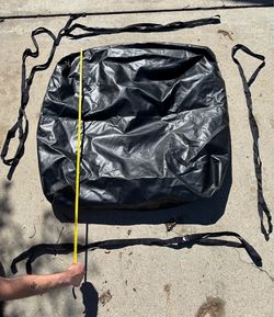 Black Rooftop Cargo Bag with Straps