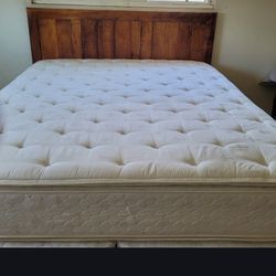CaliKing Bed W/mattress And Sheets 