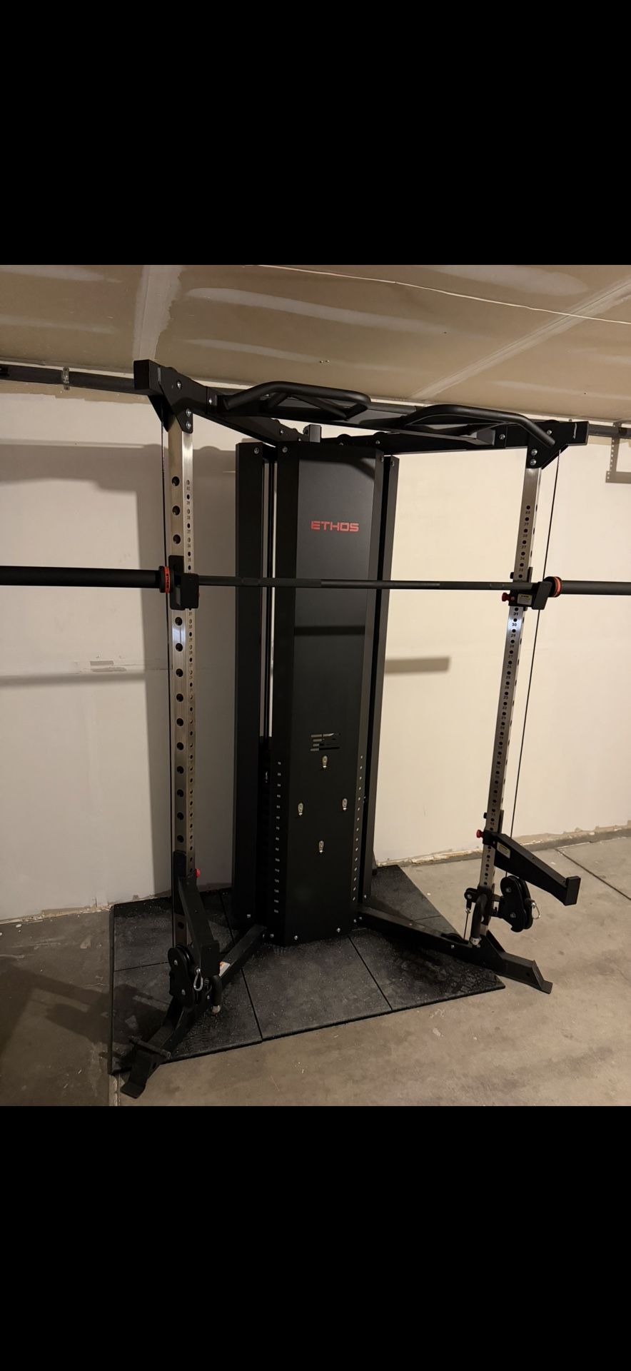 Gym Equipment With Bar And Plates