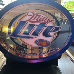 Miller Lite Beer Mirror Sign