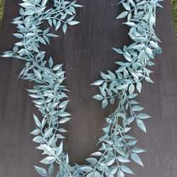 Blue Glitter 6 FT Artifical Garland (6 Total)