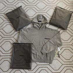 Small Fear of God Essentials Hoodie – Dark Oatmeal / Dark Grey – New w/ Tags