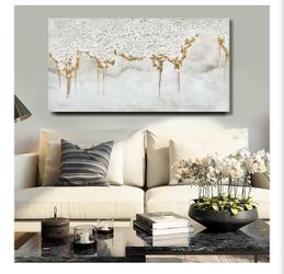 Textured Abstract Glitter Artwork Canvas Wall Art