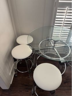 Modern glass dining set